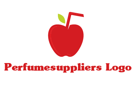 apple with straw beverage logo