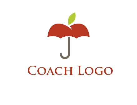 umbrella with an apple top logo