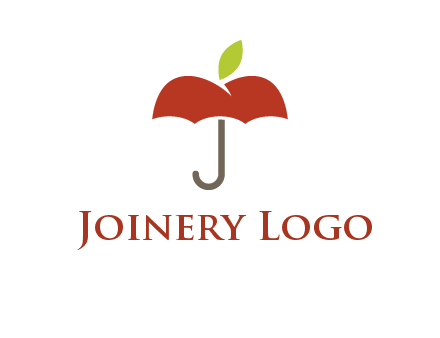 umbrella with an apple top logo