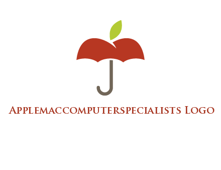 umbrella with an apple top logo