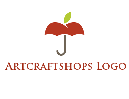 umbrella with an apple top logo