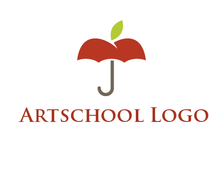 umbrella with an apple top logo