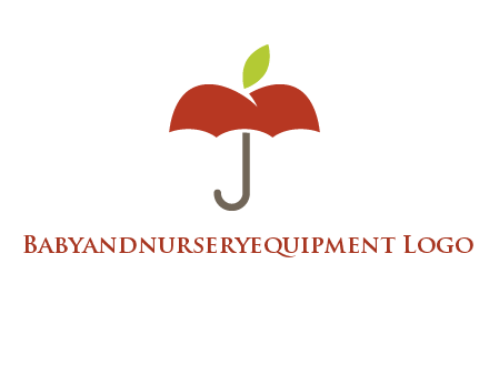 umbrella with an apple top logo