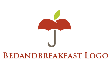 umbrella with an apple top logo