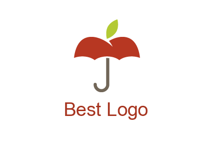 umbrella with an apple top logo