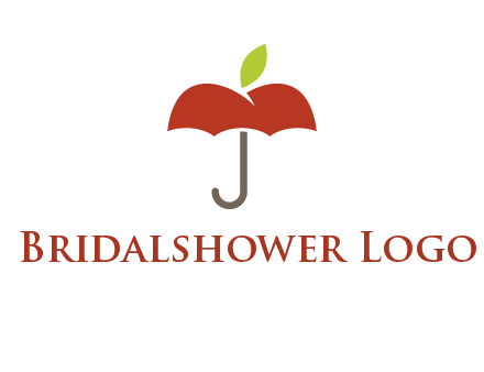 umbrella with an apple top logo