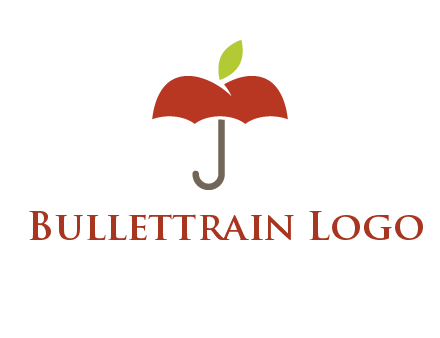 umbrella with an apple top logo