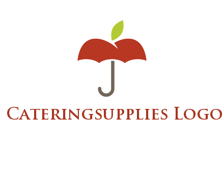 umbrella with an apple top logo