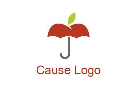 umbrella with an apple top logo