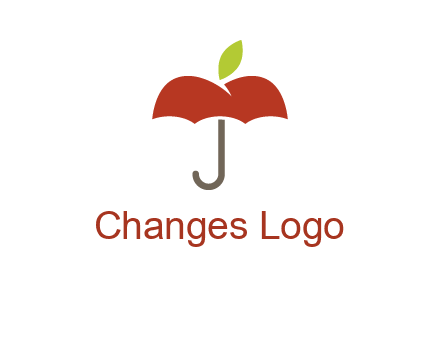 umbrella with an apple top logo
