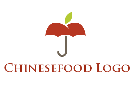 umbrella with an apple top logo