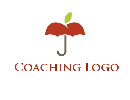 umbrella with an apple top logo