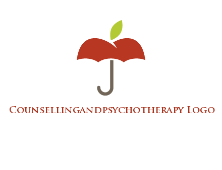 umbrella with an apple top logo