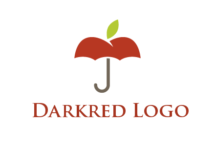 umbrella with an apple top logo