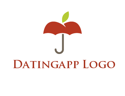 umbrella with an apple top logo