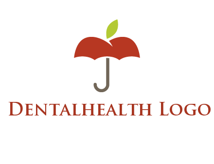 umbrella with an apple top logo