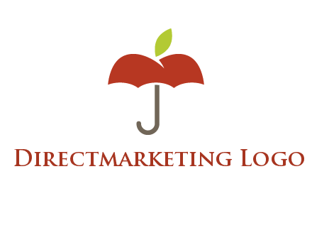 umbrella with an apple top logo