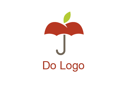 umbrella with an apple top logo