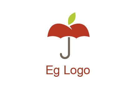 umbrella with an apple top logo