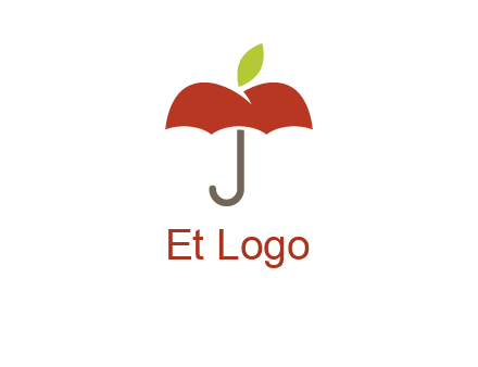 umbrella with an apple top logo