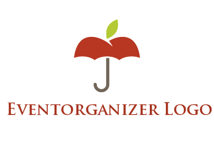 umbrella with an apple top logo
