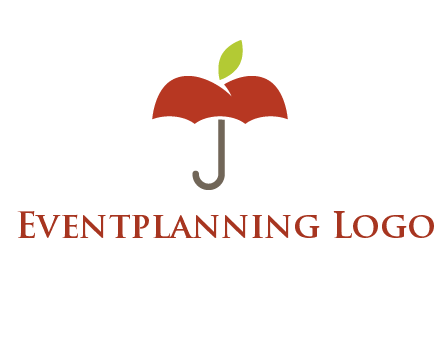umbrella with an apple top logo