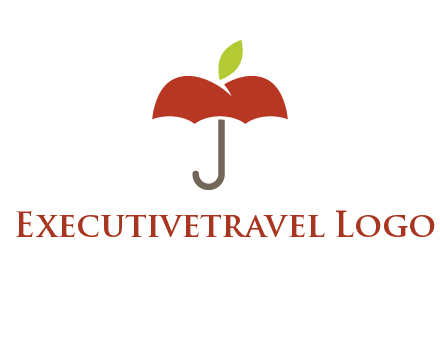 umbrella with an apple top logo