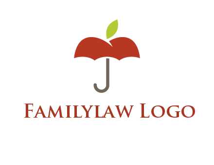 umbrella with an apple top logo