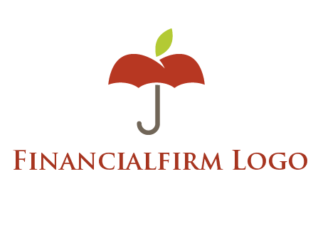 umbrella with an apple top logo