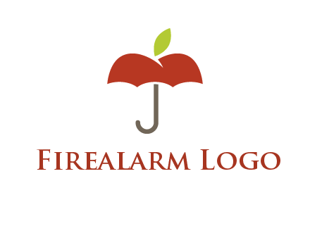 umbrella with an apple top logo