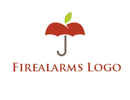umbrella with an apple top logo