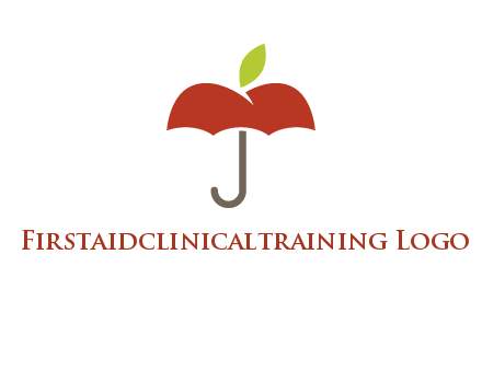 umbrella with an apple top logo