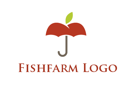 umbrella with an apple top logo