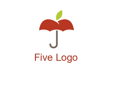 umbrella with an apple top logo