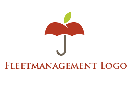 umbrella with an apple top logo