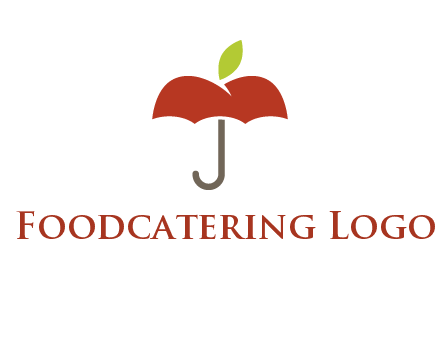 umbrella with an apple top logo