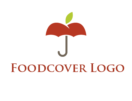 umbrella with an apple top logo