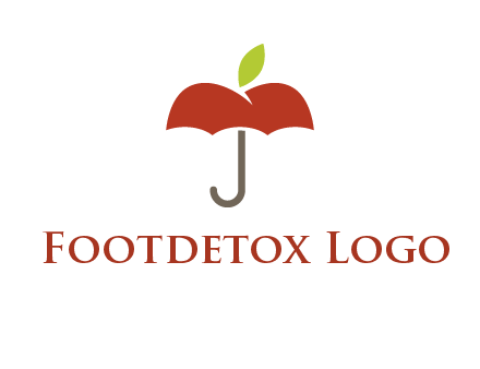 umbrella with an apple top logo