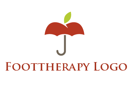 umbrella with an apple top logo