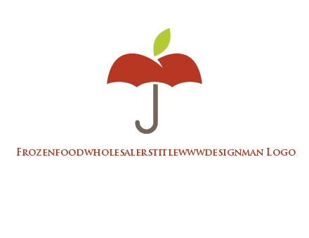 umbrella with an apple top logo