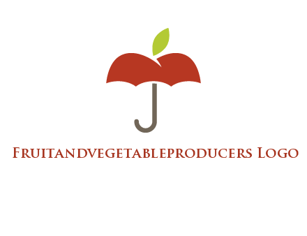 umbrella with an apple top logo