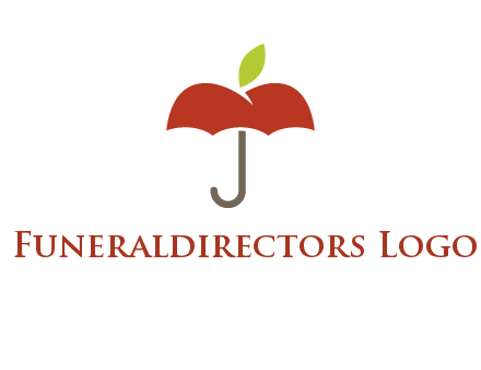umbrella with an apple top logo