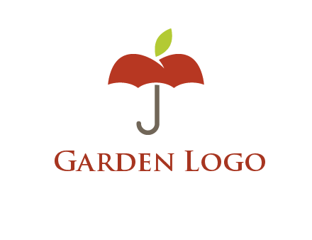 umbrella with an apple top logo