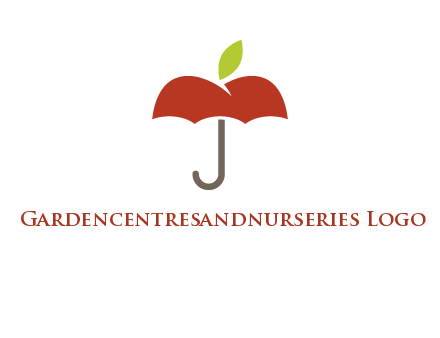 umbrella with an apple top logo