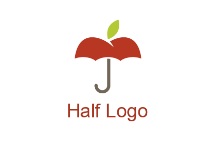 umbrella with an apple top logo