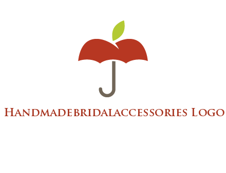 umbrella with an apple top logo