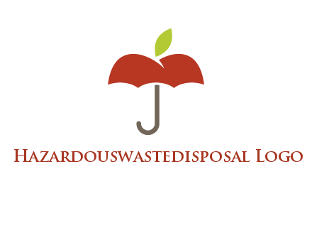 umbrella with an apple top logo