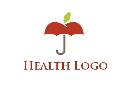 umbrella with an apple top logo