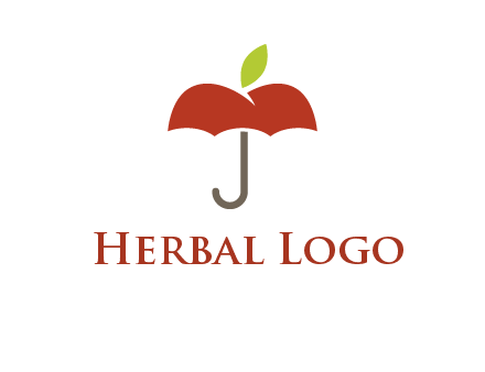 umbrella with an apple top logo