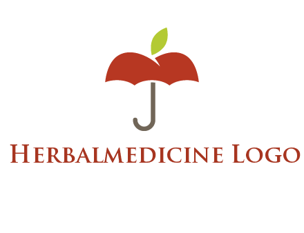 umbrella with an apple top logo